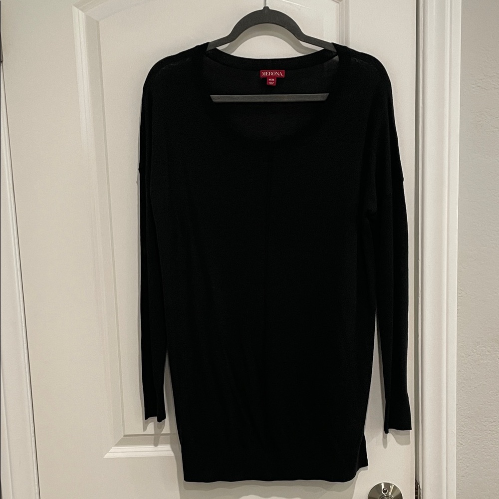 Merona Black Knit Top. Size Medium.